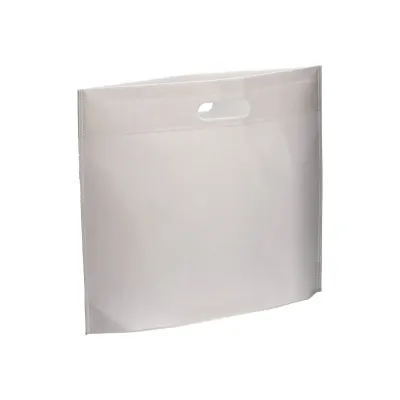 Pungă de cumpărături din R-pet de 70 g/m², sigilată termic, cu mânere decupate cu șablon. – cu logo-ul firmei