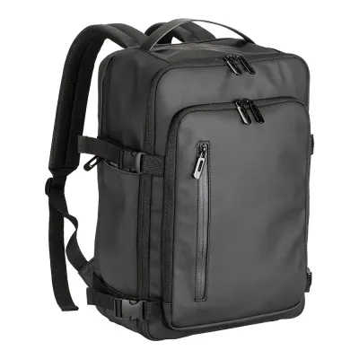 Rucsac de călătorie de dimensiuni de cabină, cu compartiment pentru laptop (15), din PU moale și rezistent la apă – cu logo-ul firmei