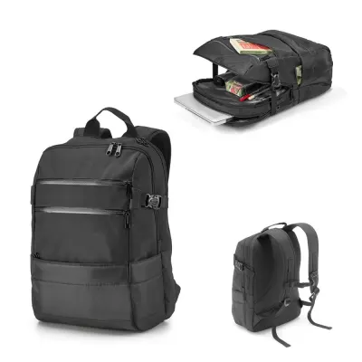 Rucsac pentru laptop 15.6'' din poliester 300D și jacquard 840D Zippers Bpack – cu logo-ul firmei