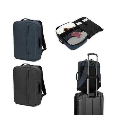 Rucsac pentru laptop de 15.6” din poliester reciclat 300D de înaltă densitate Niamey – cu logo-ul firmei