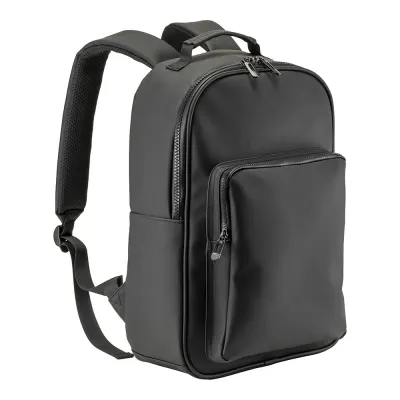 Rucsac pentru laptop (15) din PU moale, rezistent la apă. – cu logo-ul firmei