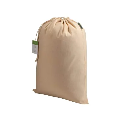 Pungă cadou din bumbac organic, 140 g/m², 30 x 45 cm – cu logo-ul firmei