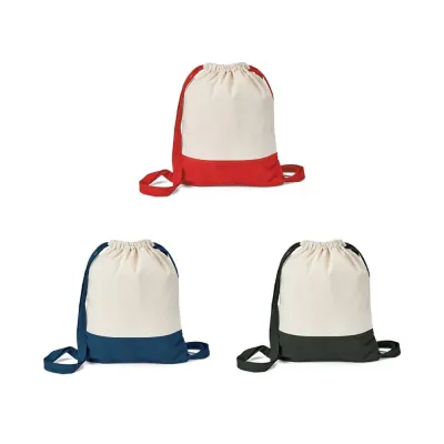 Rucsac cu snur 100% bumbac (180 g/m²) Romford – cu logo-ul firmei