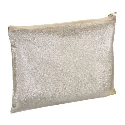 Trusă de cosmetice din policoton strălucitor, de 90 g/m², cu fermoar – cu logo-ul firmei
