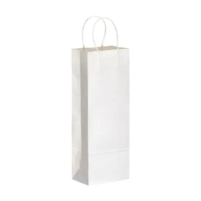 Pungă de cumpărături din hârtie de 100 gr/m², cu pliu lateral 100 g/m² – cu logo-ul firmei