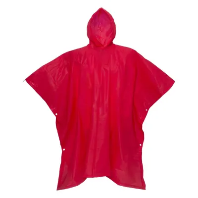 Poncho impermeabil confecționat din PEVA reciclat. Ambalat într-o pungă din PET reciclat cu imprimeuri – cu logo-ul firmei