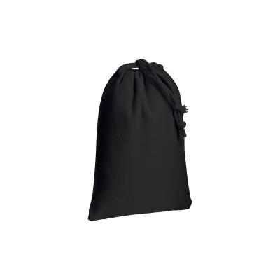 Pungă din bumbac cu șnur, 120 g/m², 10 x 14 cm – cu logo-ul firmei