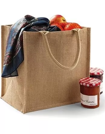 Sacoșă textilă iuta midi - Jute Midi Tote