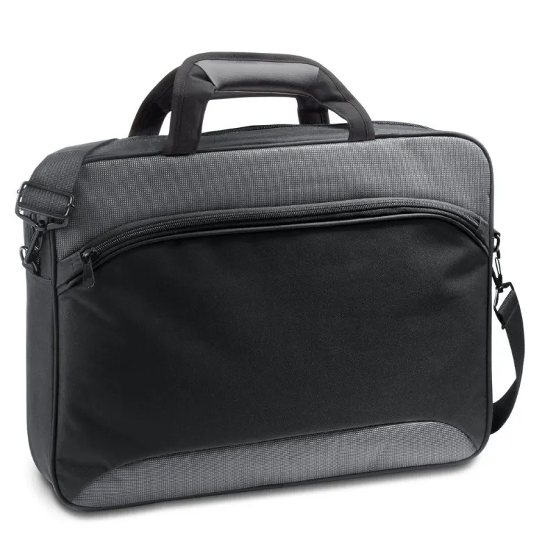 Geantă pentru laptop 15.6'' din poliester 600D 2Tone și 300D Santana – cu logo-ul firmei