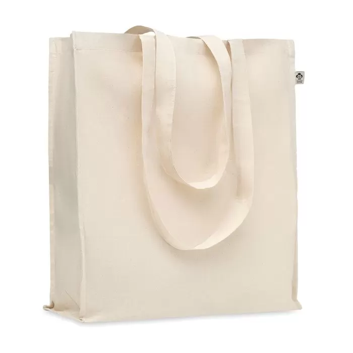 Sacoșe textile din Bumbac Organic SBT 140 g/m² - Natur (cu burduf)
