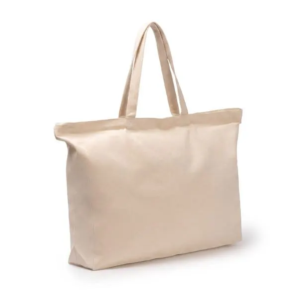 Bag Belmox greige din bumbac 230 g/m² cu fermoar