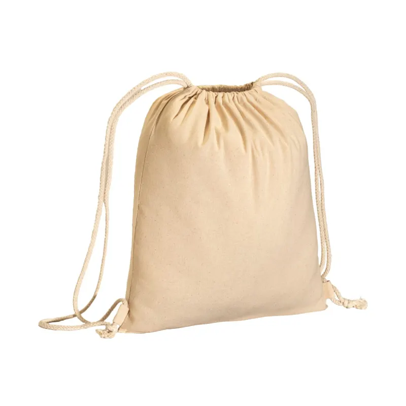 Rucsac din bumbac de 180 g/m², cu închidere cu șnur – cu logo-ul firmei