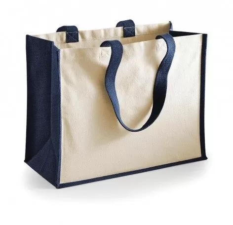 Sacoșă textilă pictat clasic bumbac si Iuta - Printers' Jute Classic Shopper