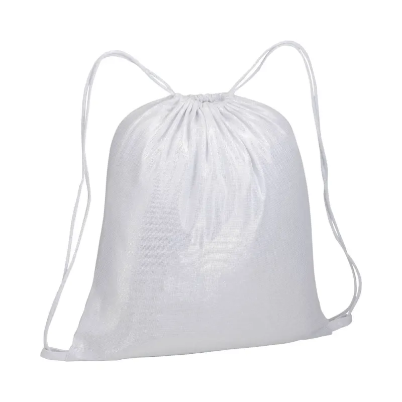 Rucsac strălucitor din policoton, 150 g/m², 37 x 42 cm – cu logo-ul firmei
