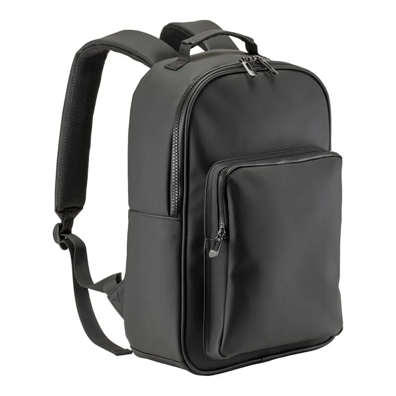 Rucsac pentru laptop (15) din PU moale, rezistent la apă. – cu logo-ul firmei