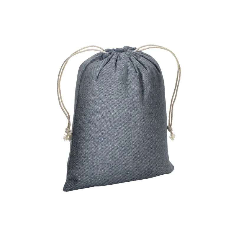 Pungă cadou din bumbac reciclat, 150 g/m², 15 x 20 cm – cu logo-ul firmei