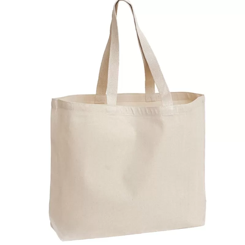 Sacoșe textile groasa din bumbac cu burduf SBT 240 G/M² – Natur
