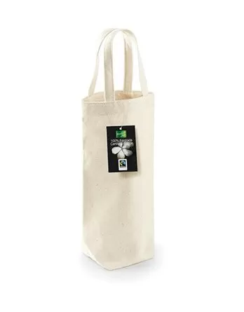 Sacoșă textilă pentru Sticla Fairtrade Cotton Bottle Bag